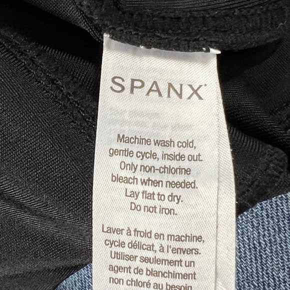 Spanx Ready To Wow Black Faux Leather Leggings Womens Size Small 2437 High Waist - Picture 6 of 10